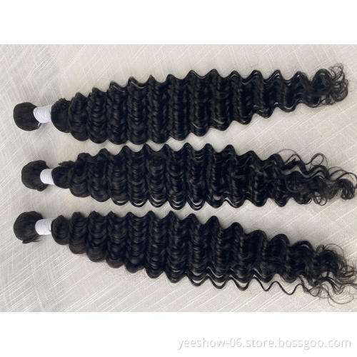 Free sample wholesale price with closure vendor 9a grade affordable deep wave bundles of weave brazilian hair